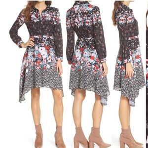 Julia Jordan Long Sleeve Floral Dress
